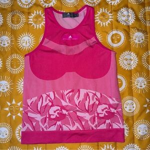 Adidas by Stella McCartney Pink Floral Seamless Tank Top